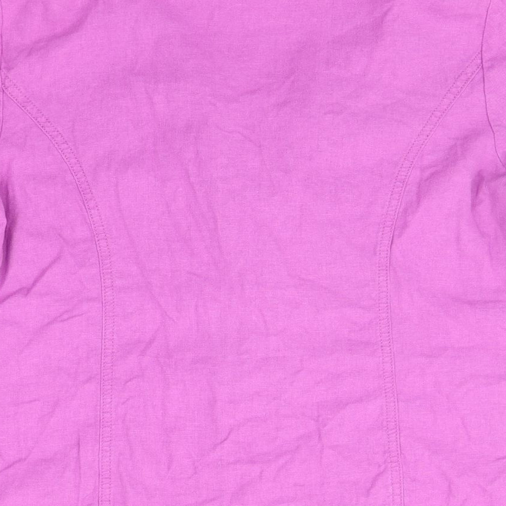 EWM Womens Purple Jacket Blazer Size 16