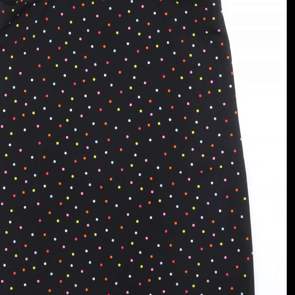 Topshop Womens Black Polka Dot Camisole Blouse Size 6