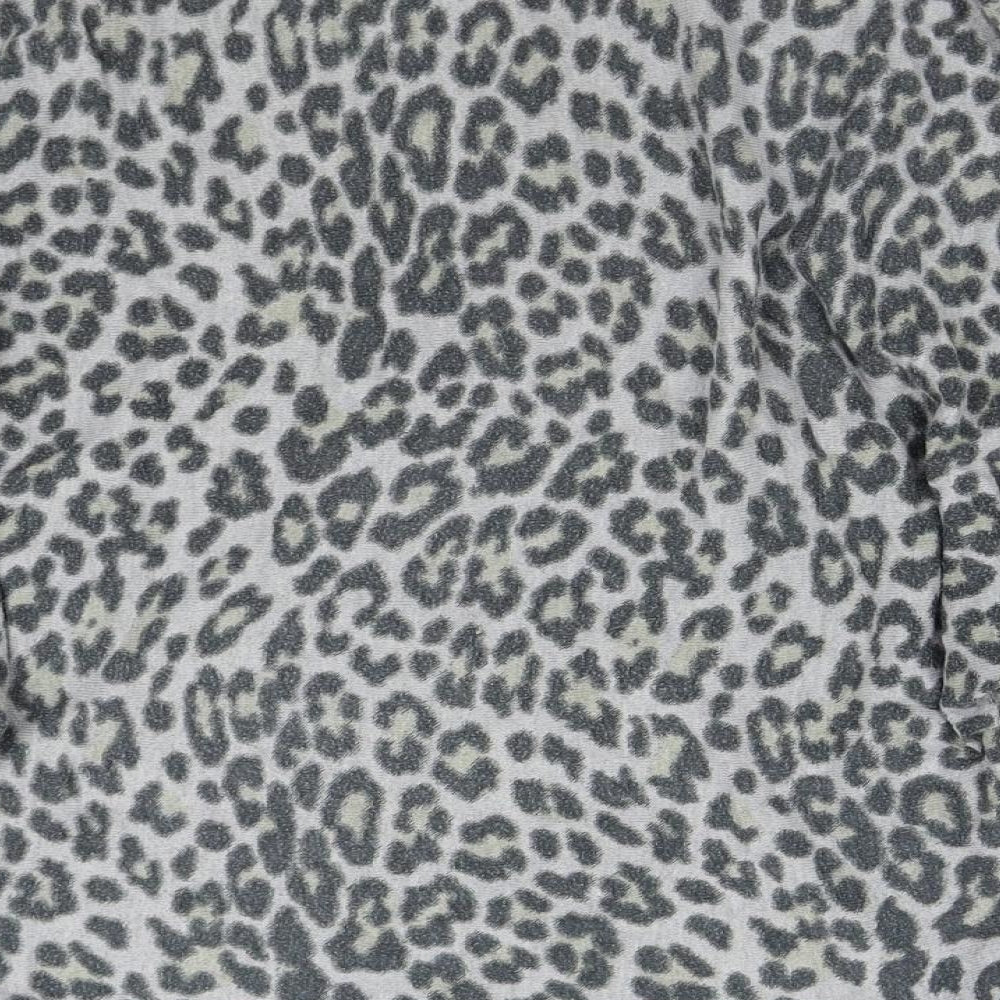 NEXT Womens Grey Animal Print Knit Pullover Jumper Size M