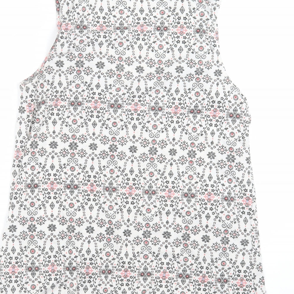 George Womens White Floral Basic Blouse Size 10