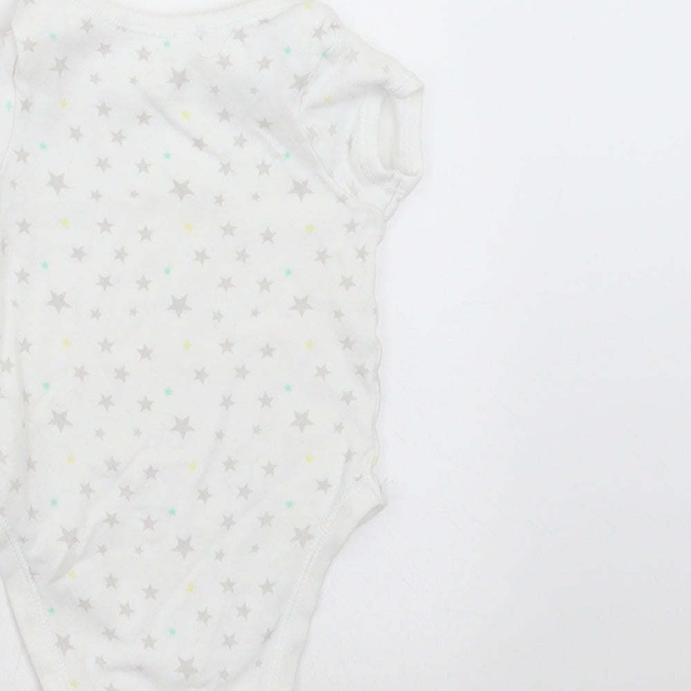 Early Days Baby White Babygrow One-Piece Size 3-6 Months - Star Pattern