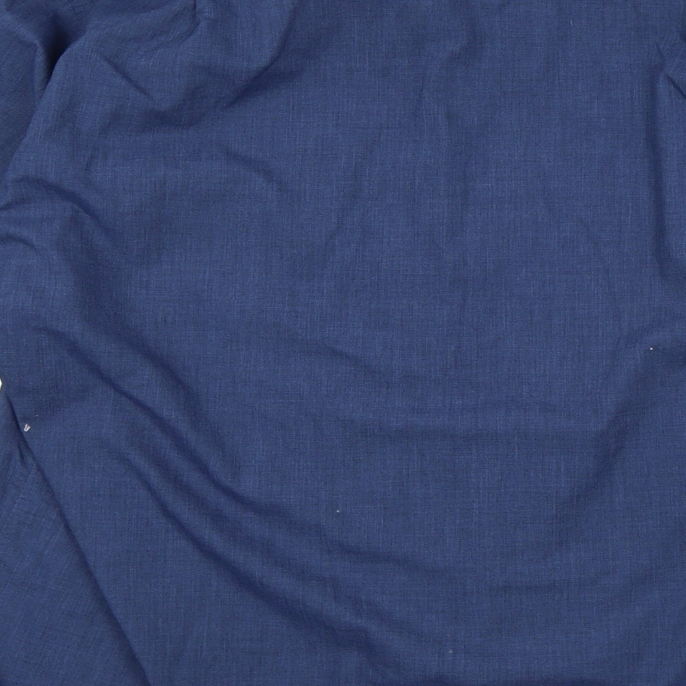 George Mens Blue Button-Up Size 17
