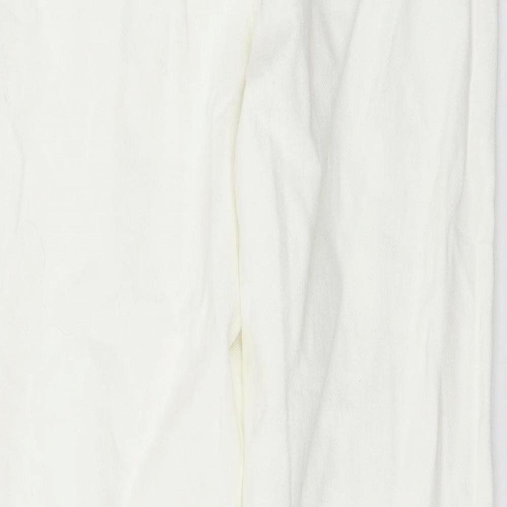 SheIn Womens White Straight Jeans Size L L30 in