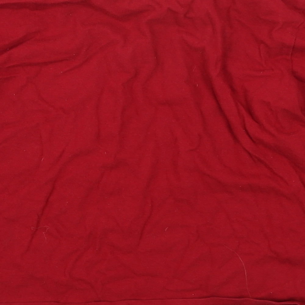 Nutmeg Girls Red Solid Top Pyjama Top Size 6-7 Years
