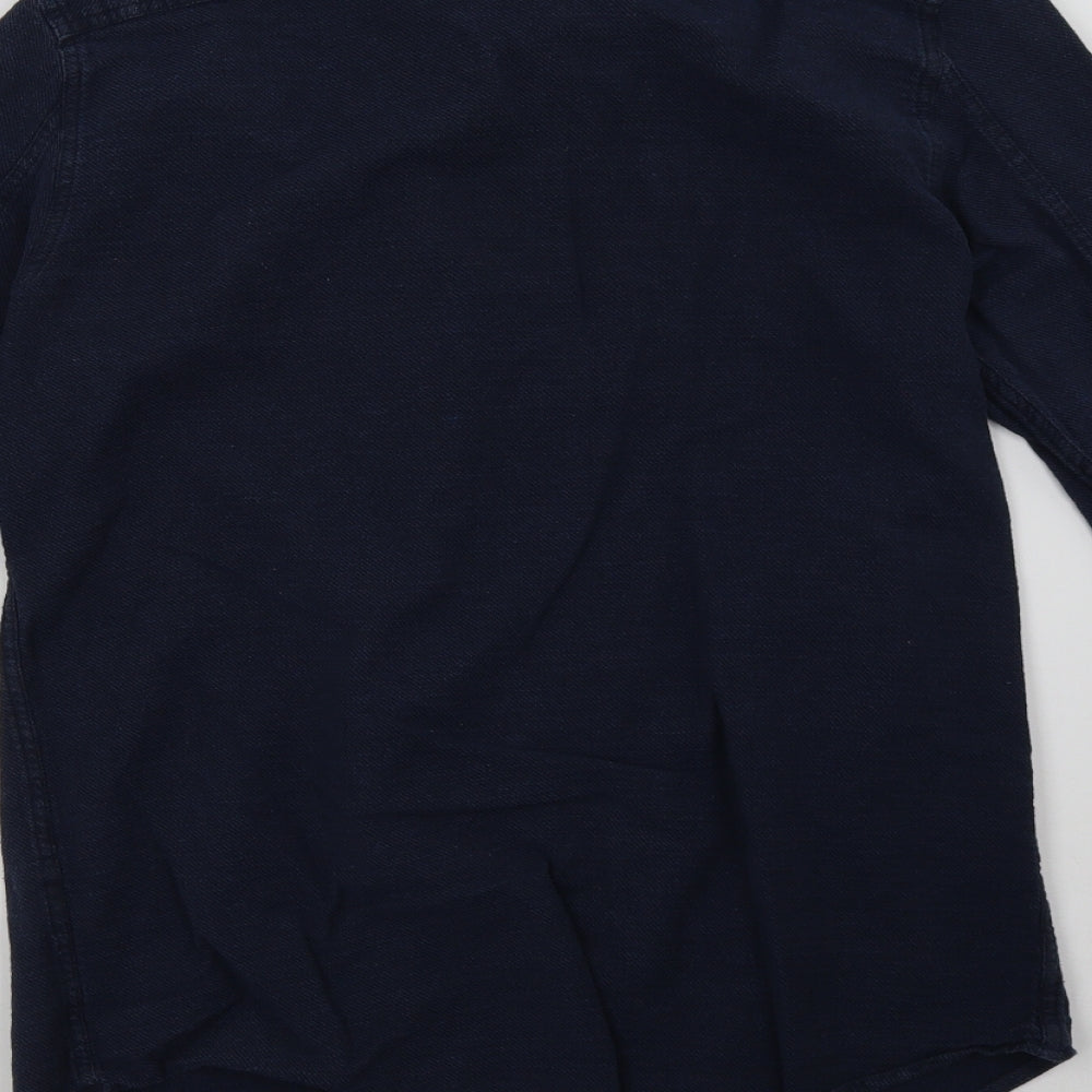 Topman Mens Blue Button-Up Size L