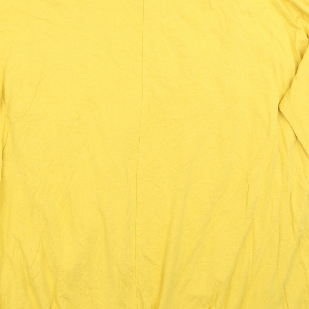 b.c Womens Yellow Basic T-Shirt Size 14