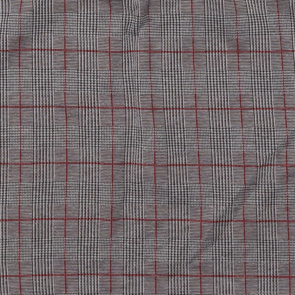 Lipsy Womens Grey Check Mini Skirt Size 10