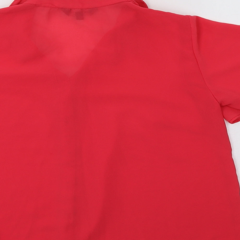 New Look Womens Pink Basic Button-Up Size 10