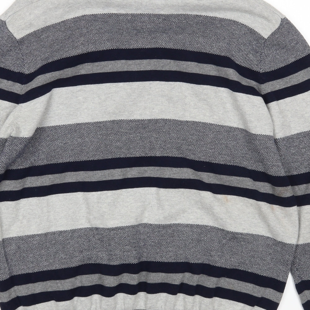 BHS Mens Multicoloured Striped Pullover Jumper Size M