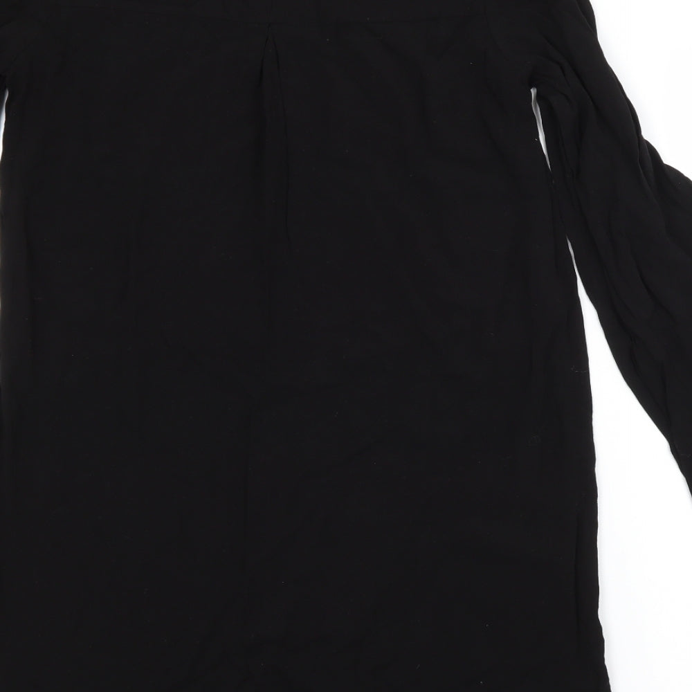 H&M Womens Black T-Shirt Dress Size 6