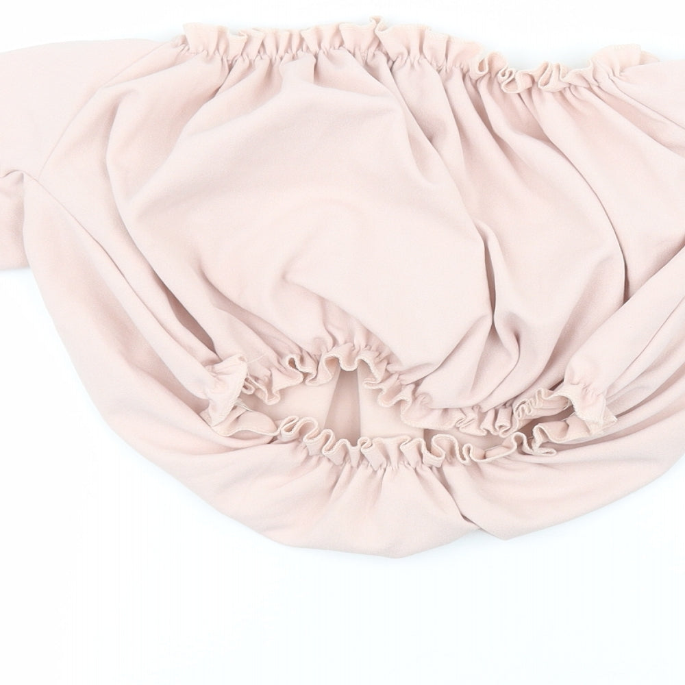 New Look Womens Pink Basic Blouse Size 10