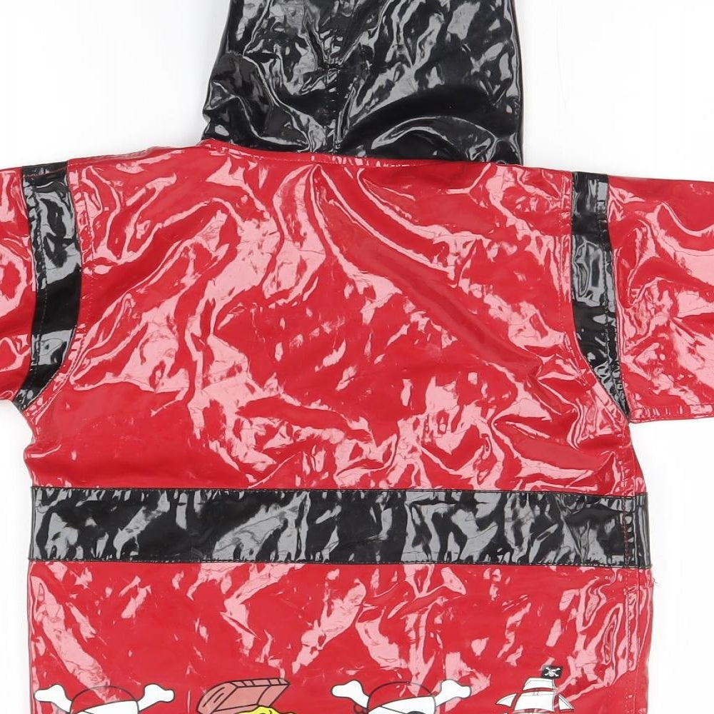 Preworn Boys Red Rain Coat Coat Size S - Pirates