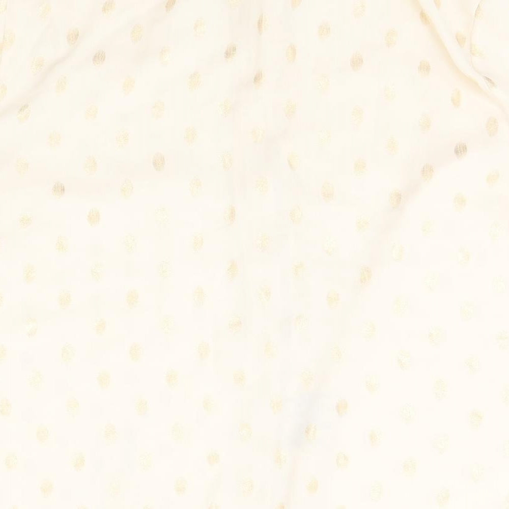 Dorothy Perkins Womens Ivory Geometric Basic Button-Up Size 16