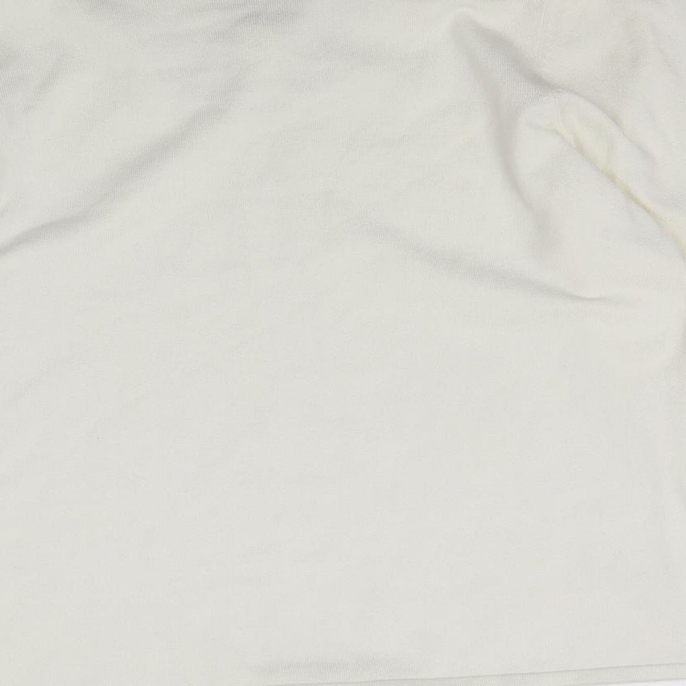 Nightingales Womens White Knit Basic Blouse Size 14