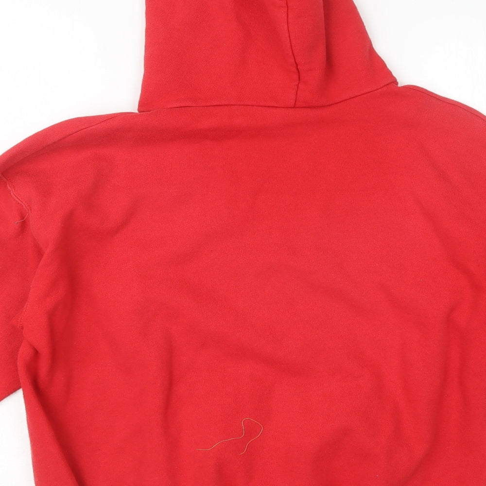 Fruit of the Loom Mens Red Pullover Hoodie Size M