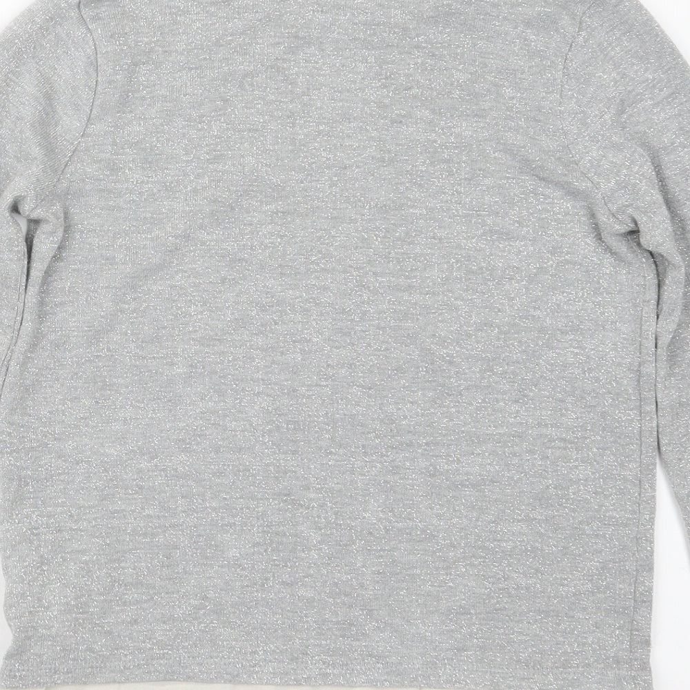 F&F Girls Silver Pullover Jumper Size 10-11 Years