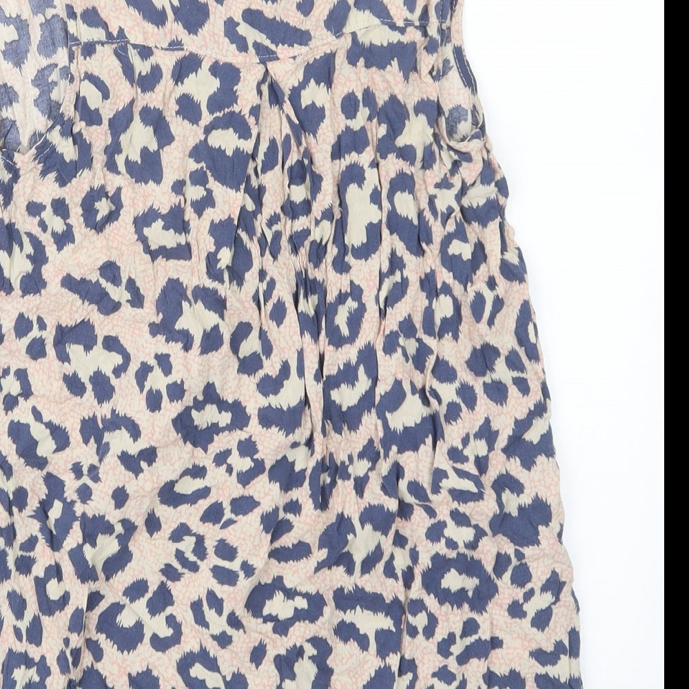 Stella Morgan Womens Blue Animal Print Basic T-Shirt Size 10