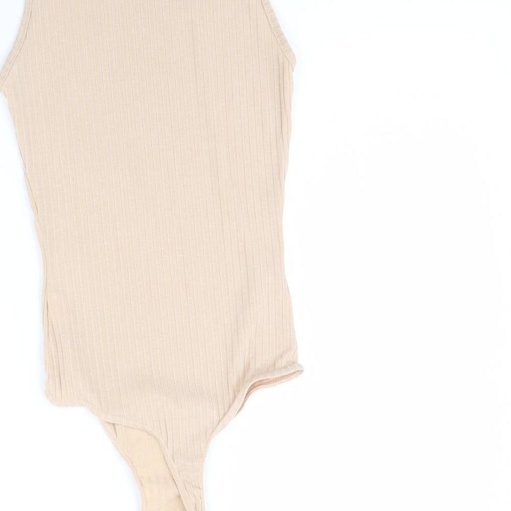 pretty little Thing Womens Beige Bodysuit One-Piece Size 4