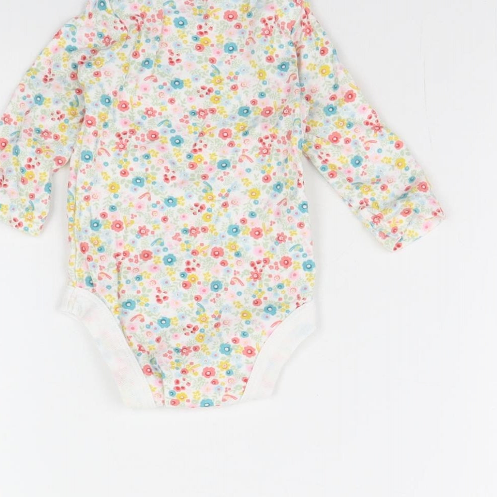 TU Baby White Floral Babygrow One-Piece Size 0-3 Months