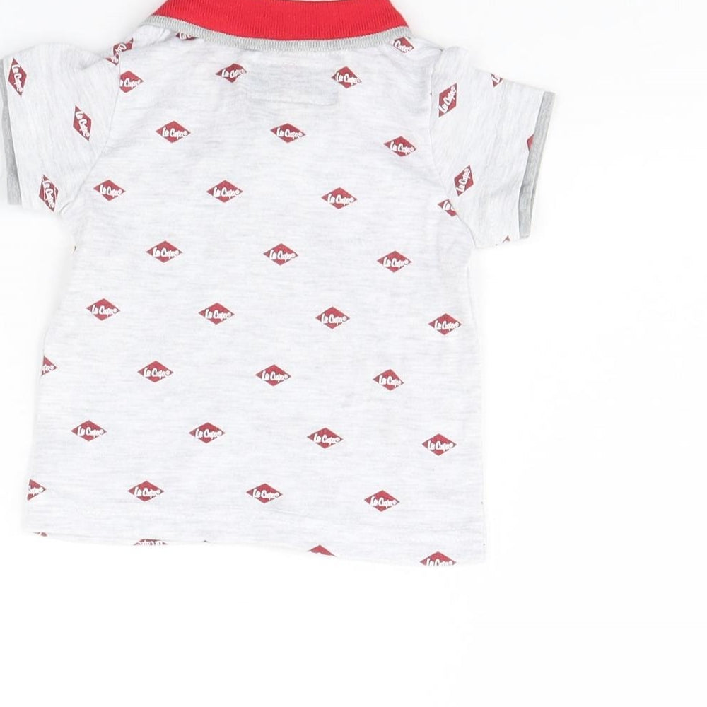 Lee Cooper Baby Grey Spotted Basic Polo Size 3-6 Months