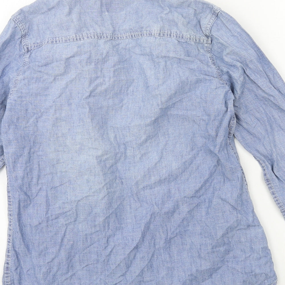 Gap Mens Blue Denim Button-Up Size XS