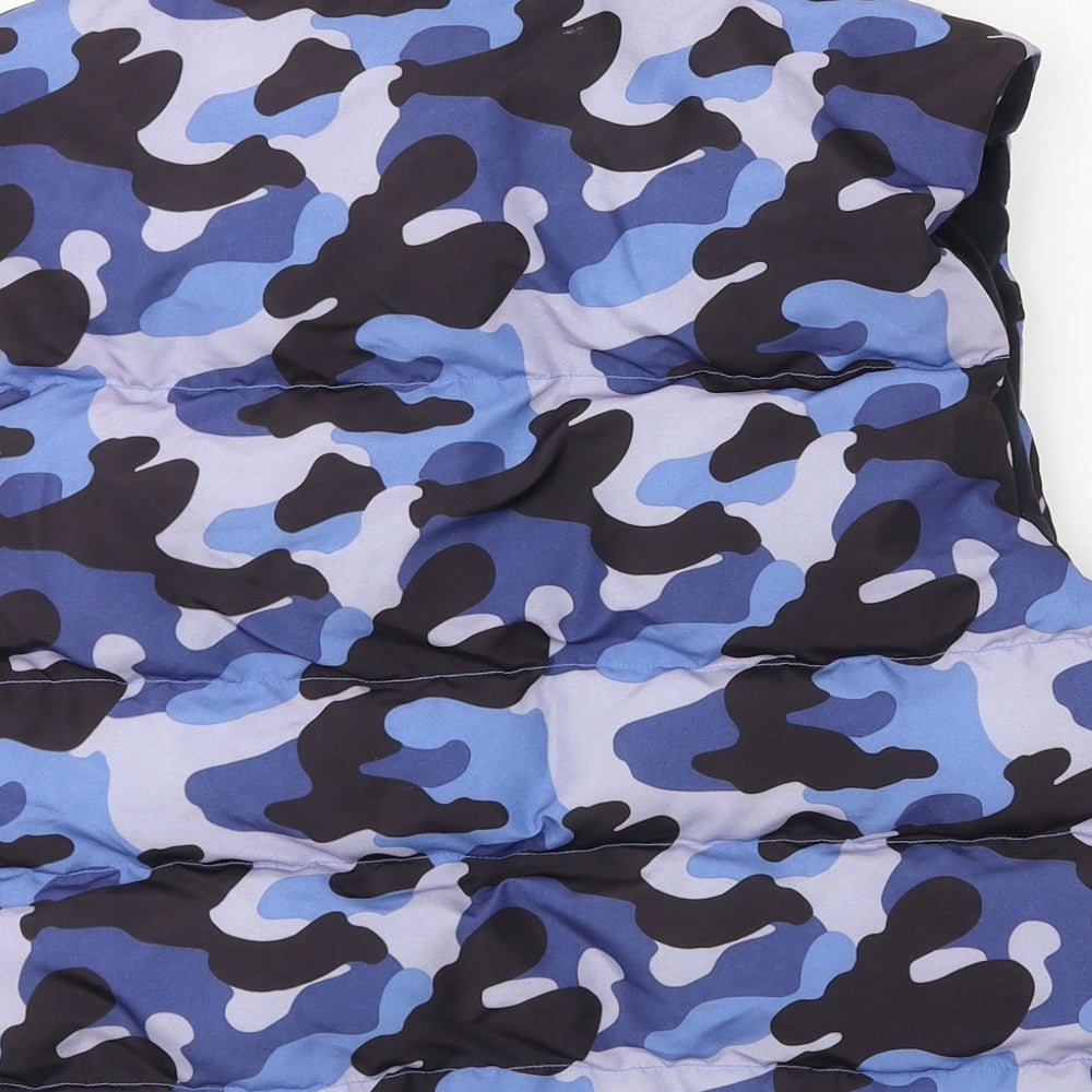 WTX Boys Blue Camouflage Gilet Jacket Size S
