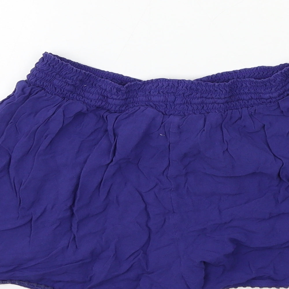 Preworn Girls Blue Sweat Shorts Size 10 Years
