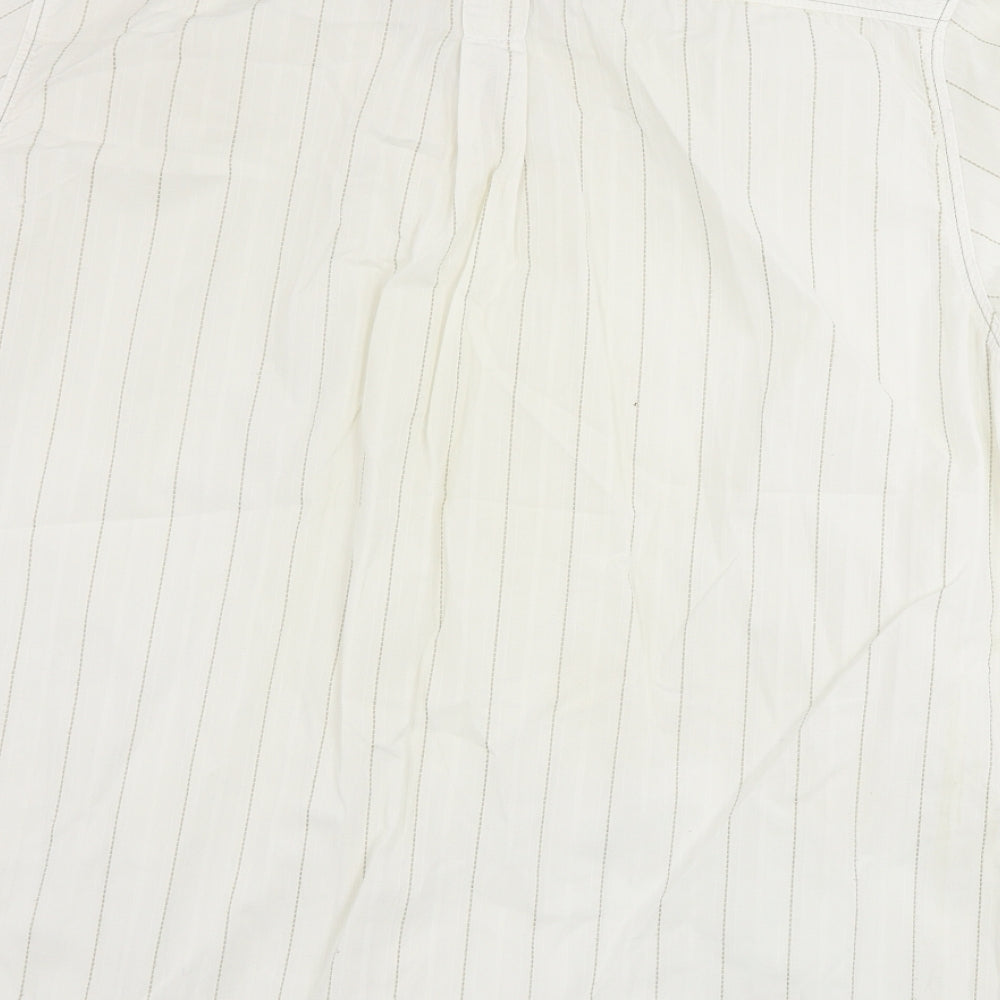 Burton Mens Ivory Striped Polo Size L
