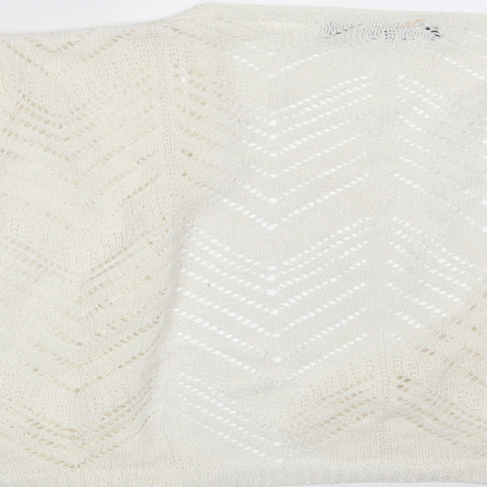 Bonmarché Womens Ivory Wrap Jumper Size M