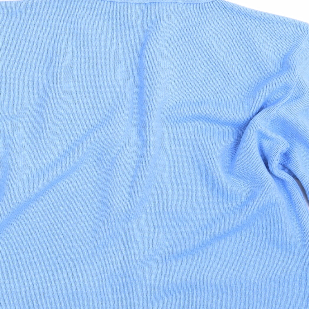 Florida Womens Blue Knit Cardigan Jumper Size M