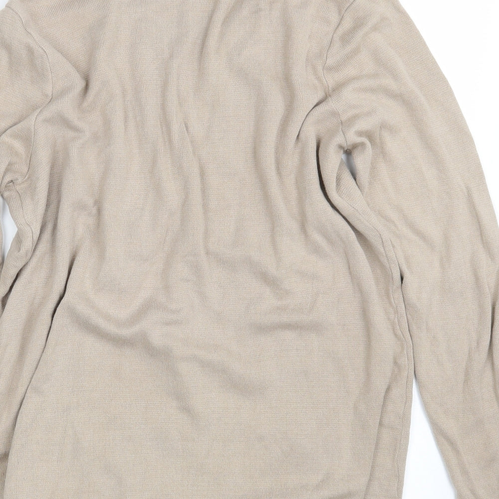 Dana Buchman Womens Beige Rayon Wrap Jumper Size L