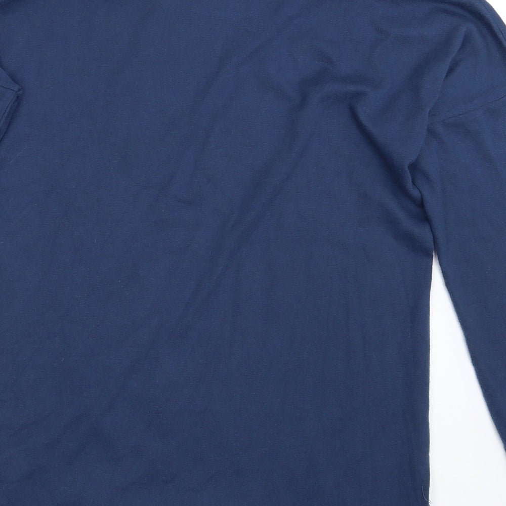 Preworn Womens Blue Rayon Pullover Sweatshirt Size M