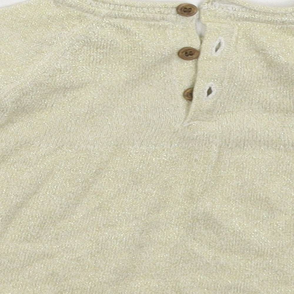 Merc Girls Gold Knit Pullover Jumper Size 0-3 Months