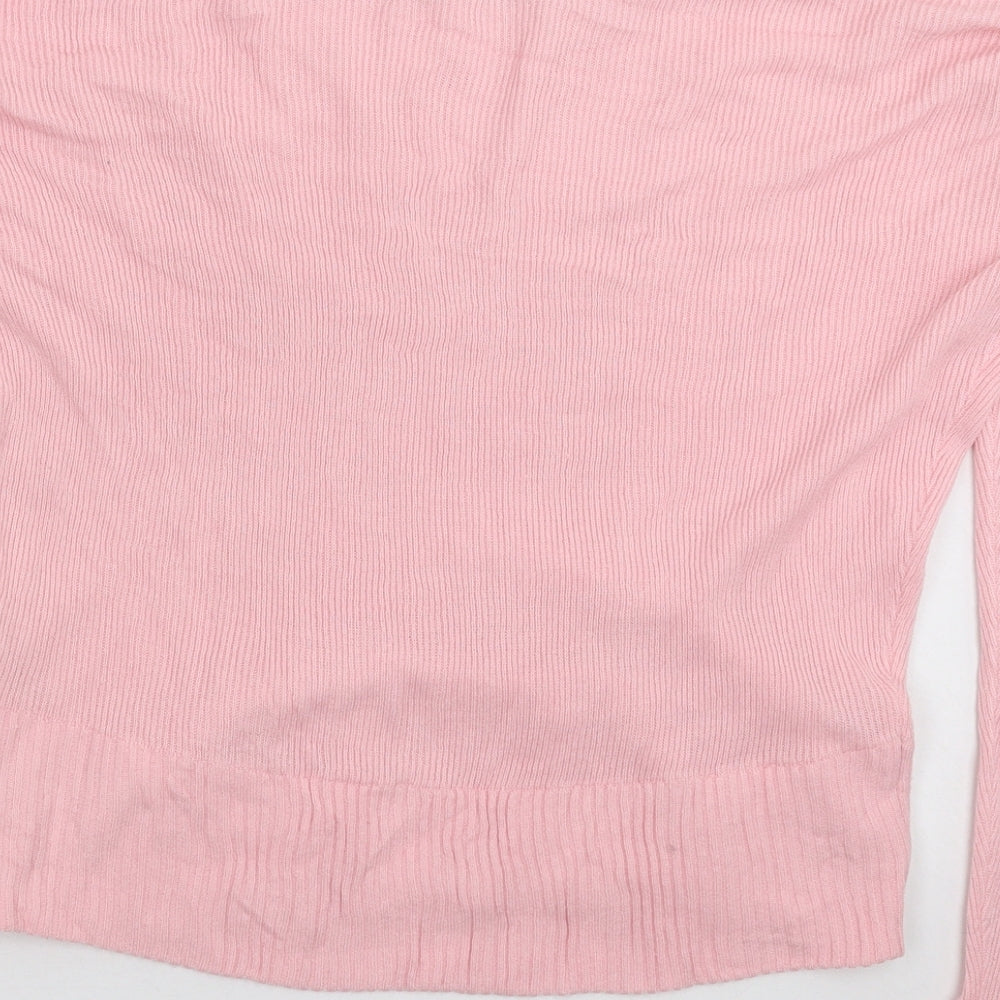 PRETTYLITTLETHING Womens Pink Knit Pullover Jumper Size M