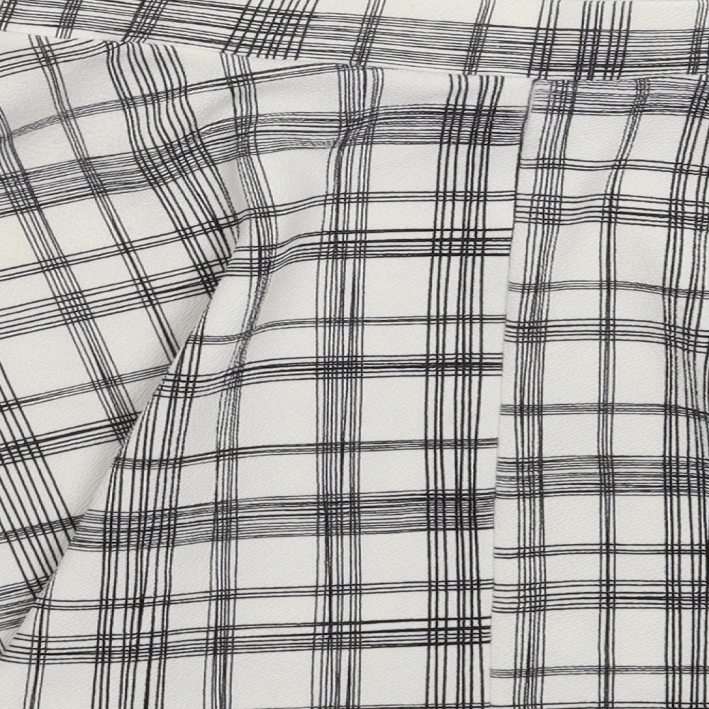 Atmosphere Womens White Check Flare Set Size 10
