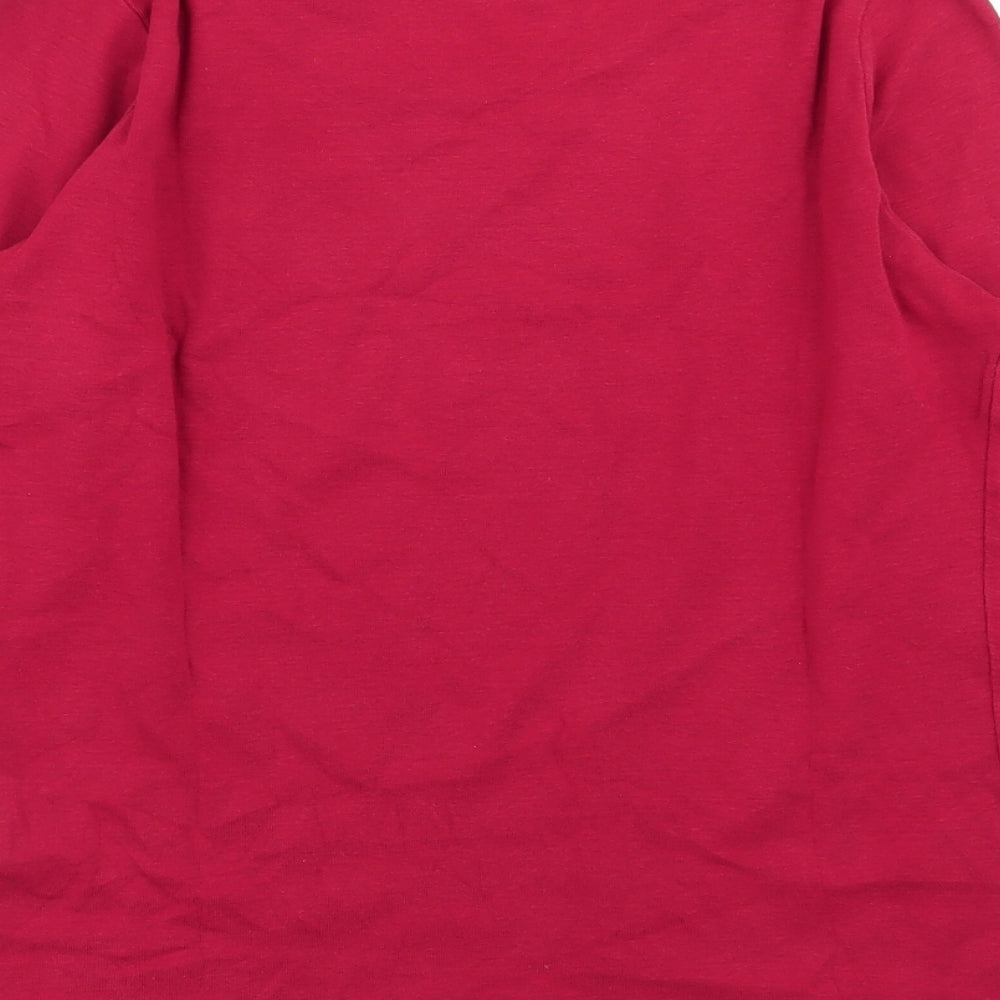 intuition Womens Red Basic T-Shirt Size 10