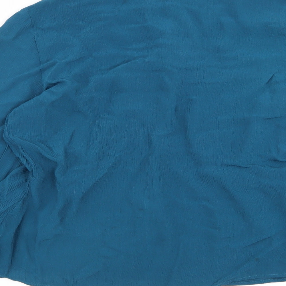 Gallery Womens Blue Basic Blouse Size 10