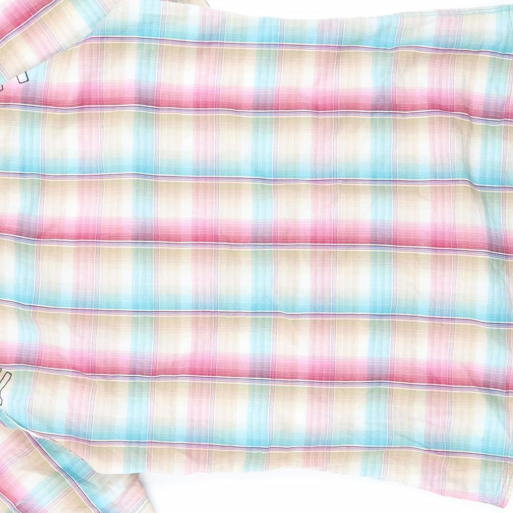 Frenchurch Mens Multicoloured Check Button-Up Size S