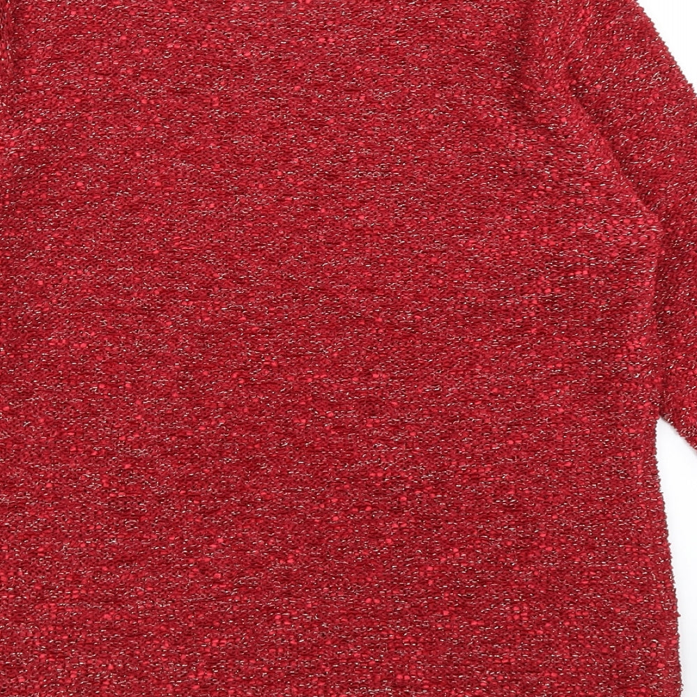 Bonmarché Womens Red Knit Pullover Jumper Size L