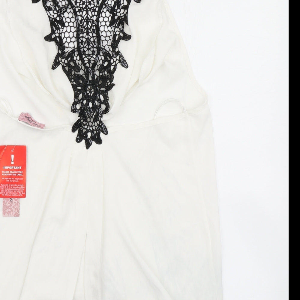 Elise Ryan Womens White Basic Blouse Size 12