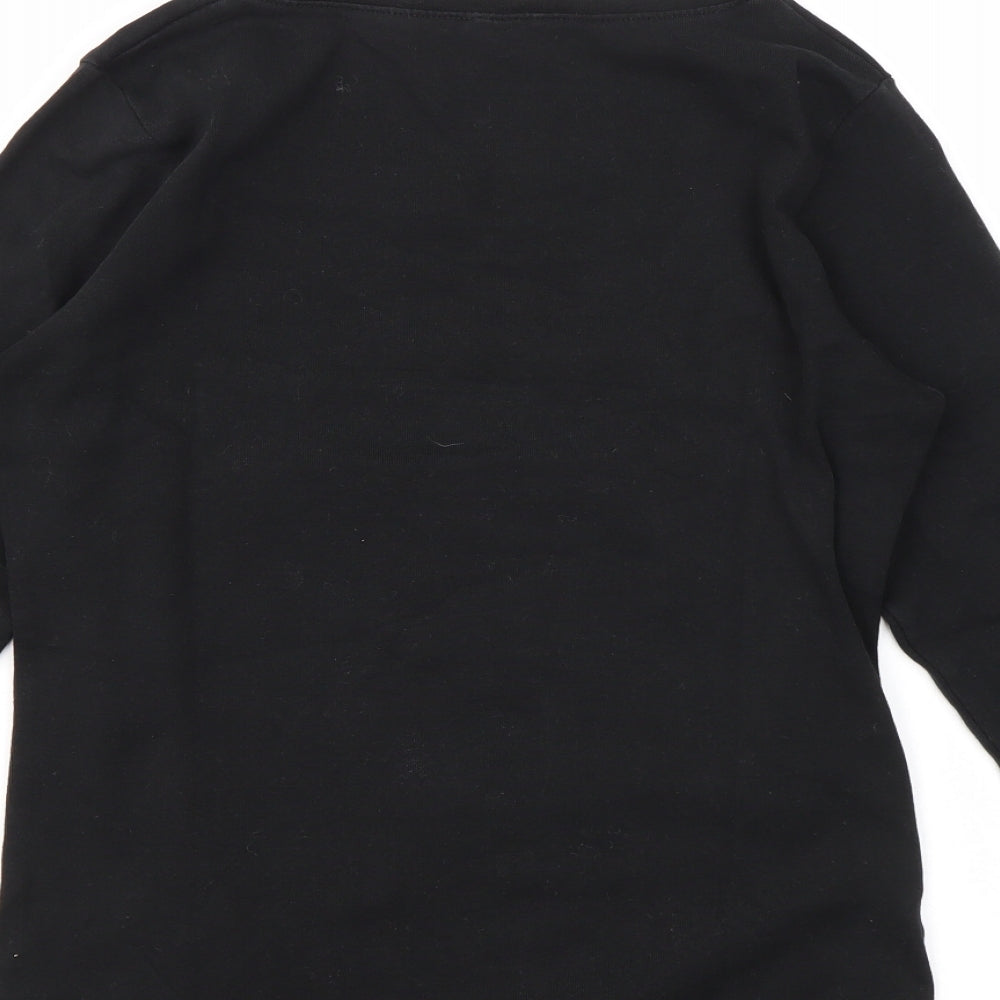 INTUITION Womens Black Basic T-Shirt Size 10
