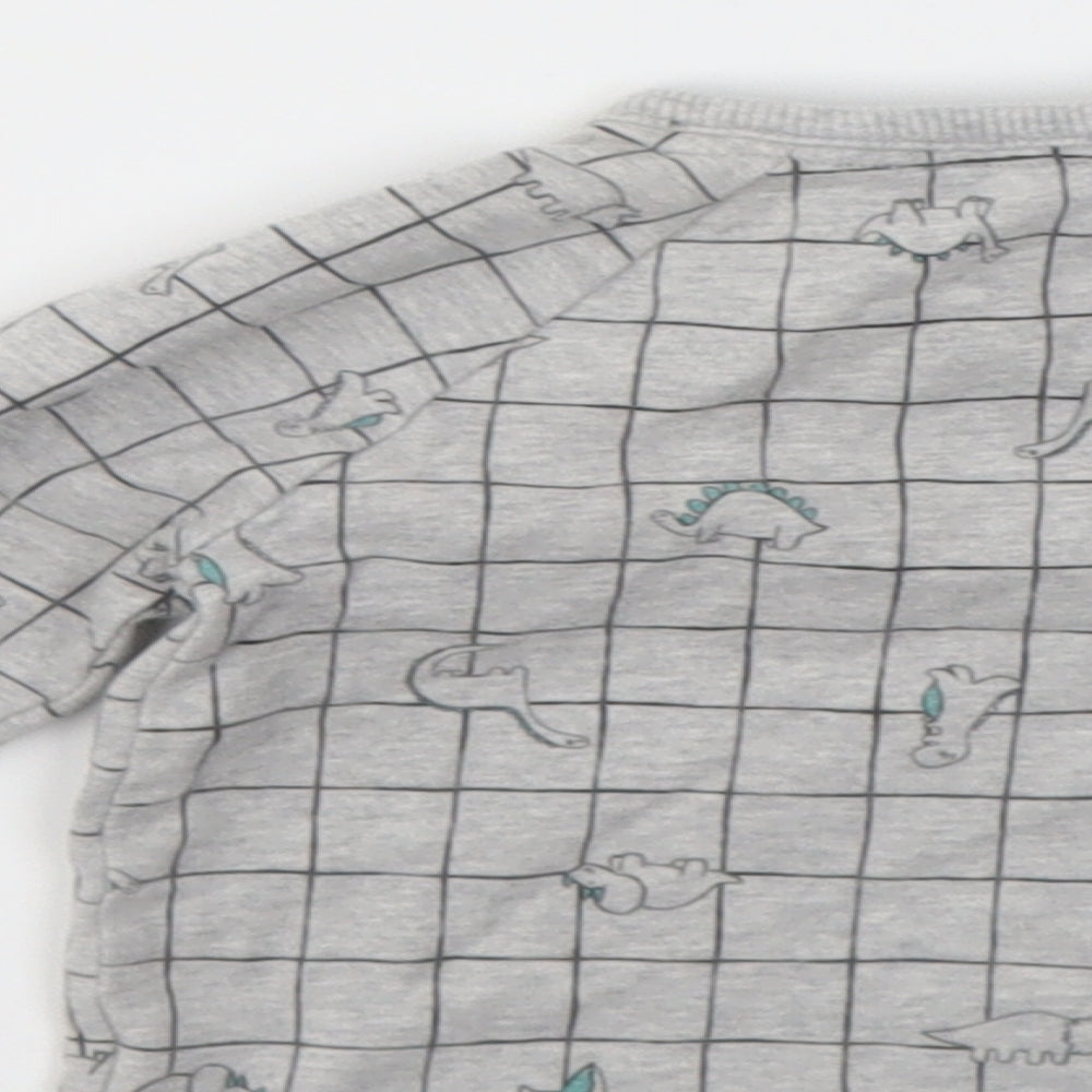 George Boys Grey Geometric Basic T-Shirt Size 0-3 Months