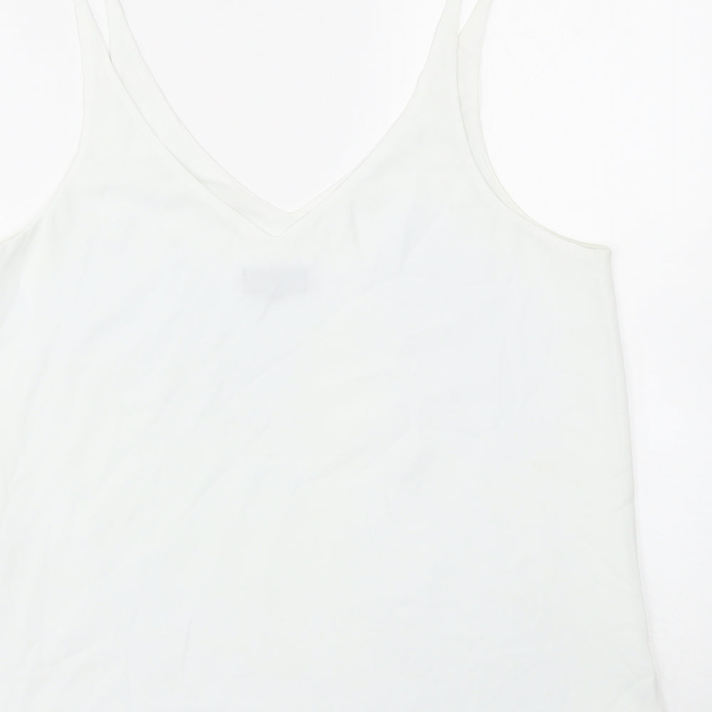 Topshop Womens White Basic Tank Size 12