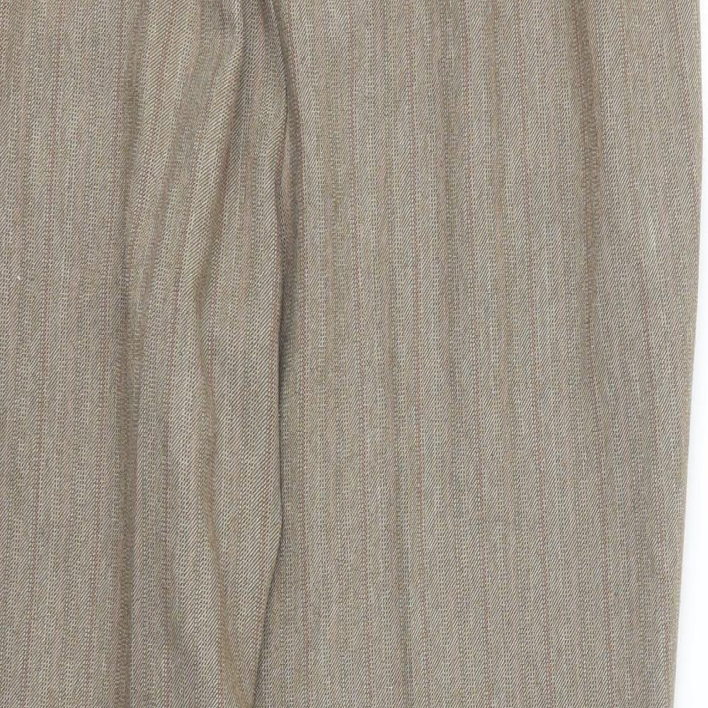 M&S Womens Brown Capri Trousers Size 16 L24 in