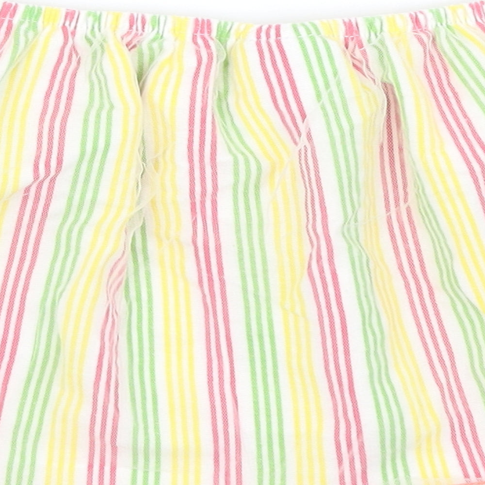 Hulabaloo Girls White Striped Flare Skirt Size 5-6 Years