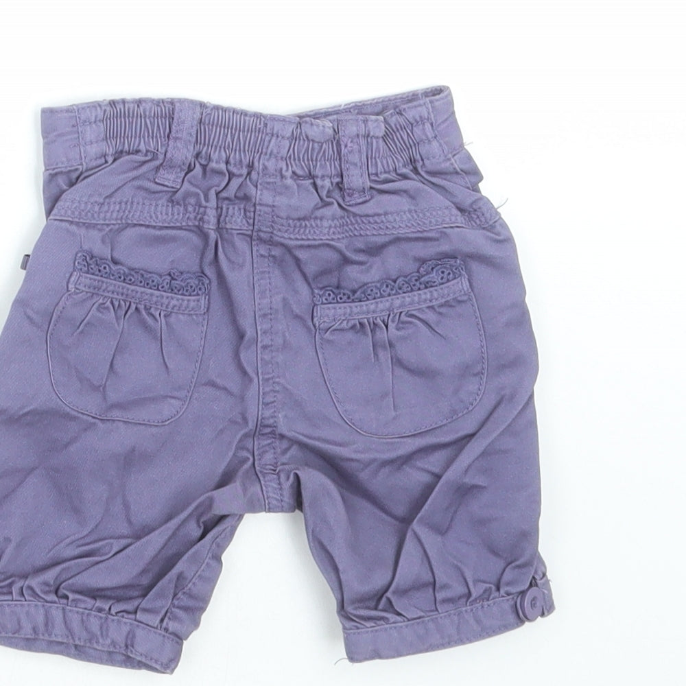 Monsoon Girls Purple Trousers Size 3-6 Months - shorts