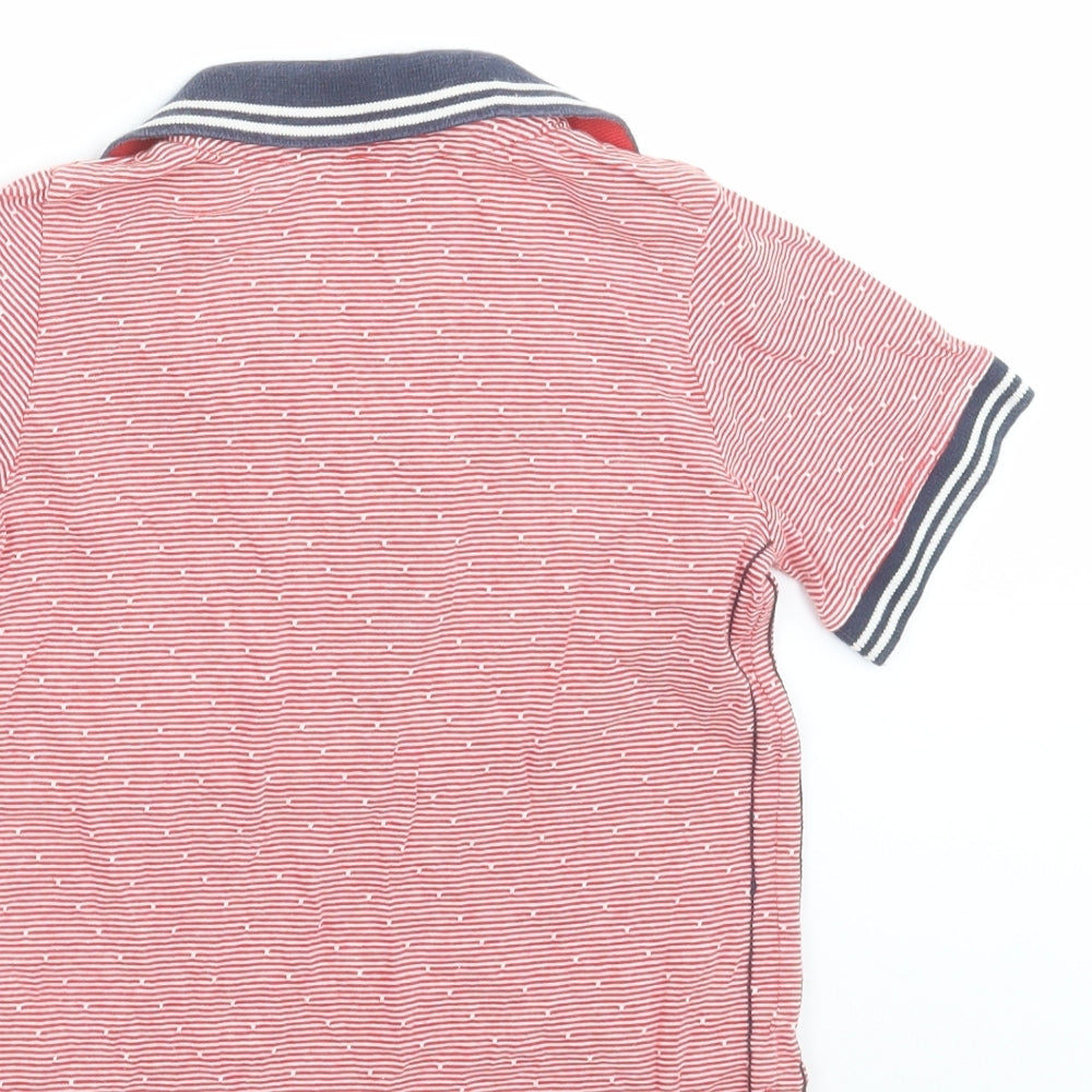 Nutmeg Boys Red Striped Basic Polo Size 4-5 Years