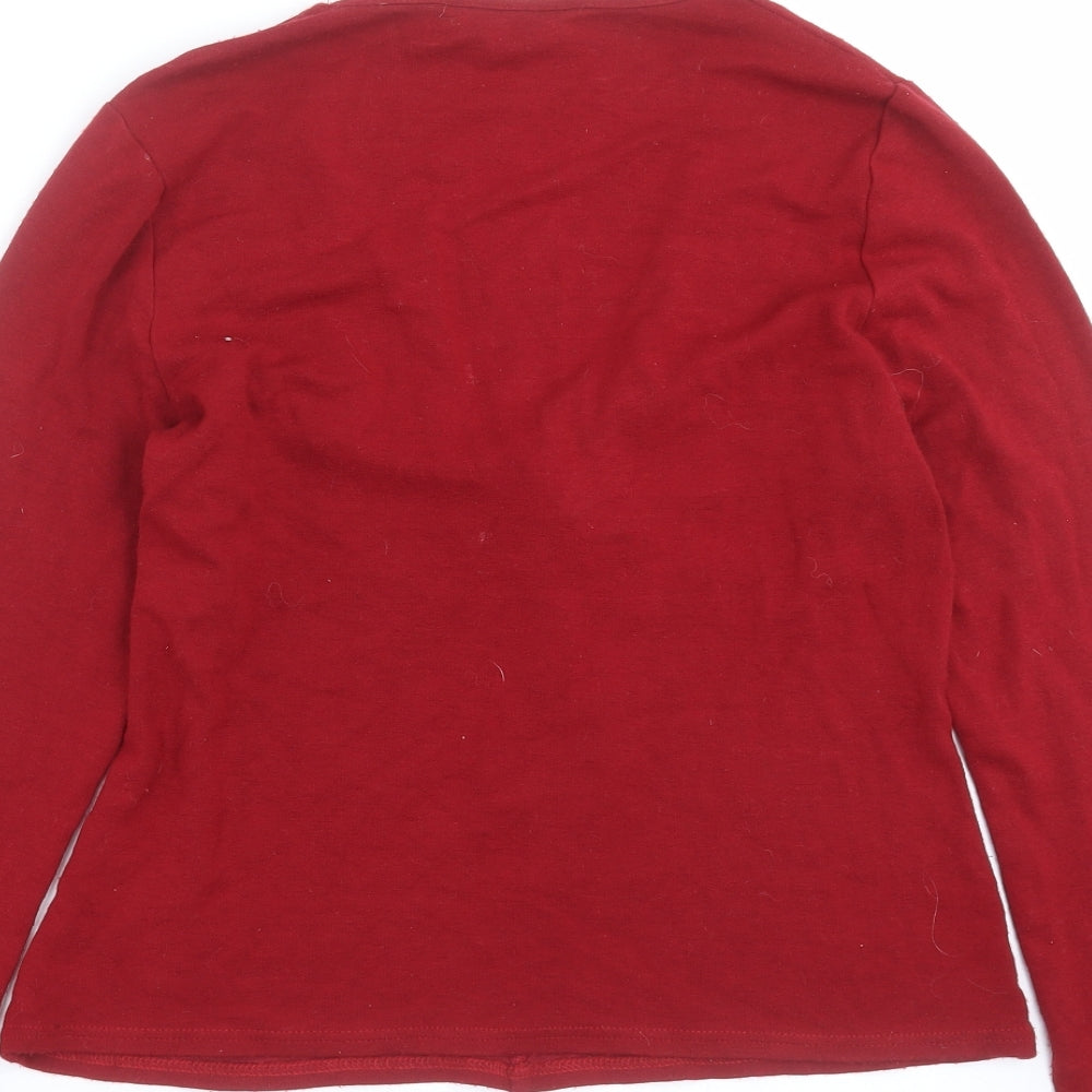 Canvas Womens Red Pullover Jumper Size 16