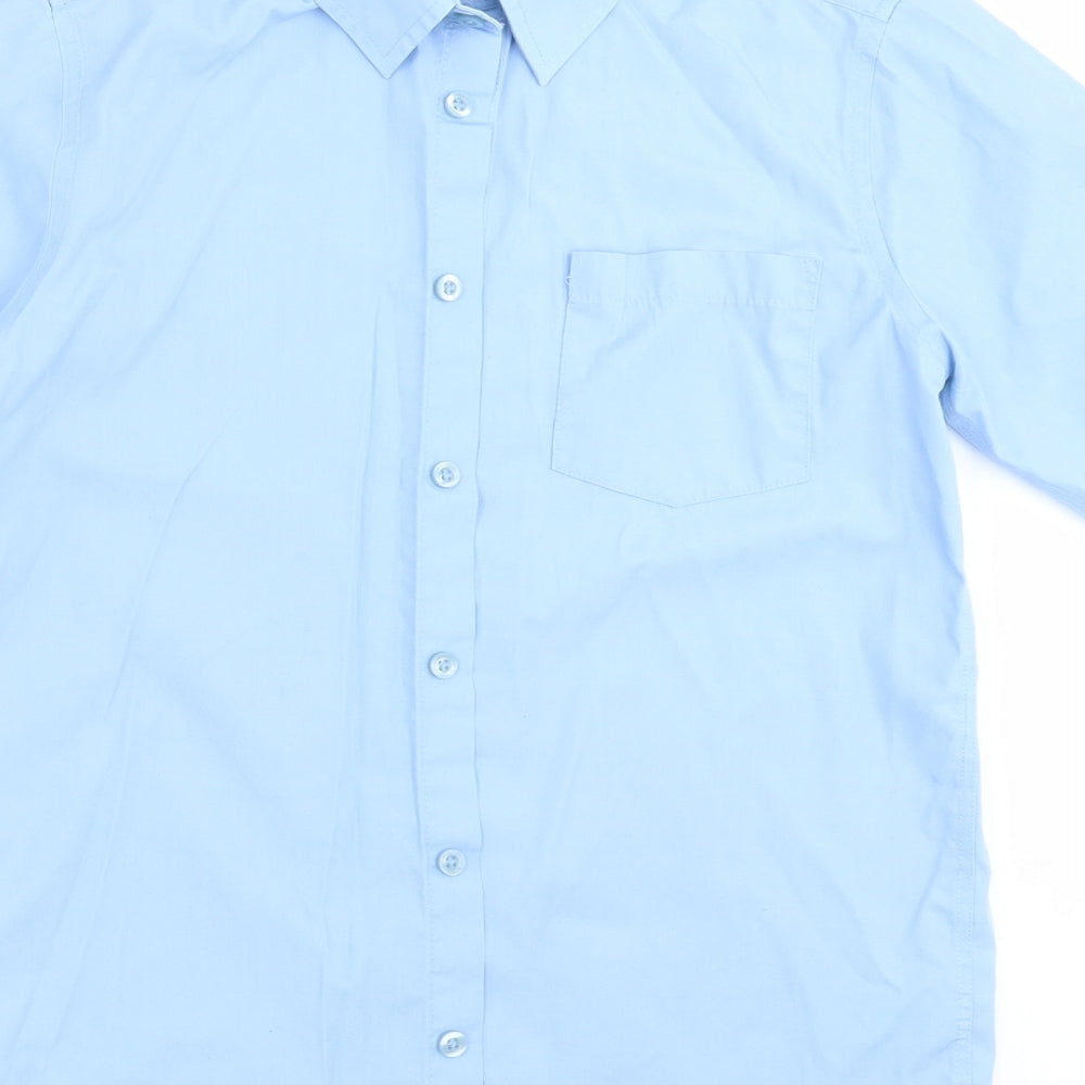 TU Boys Blue Basic Button-Up Size 12 Years - school
