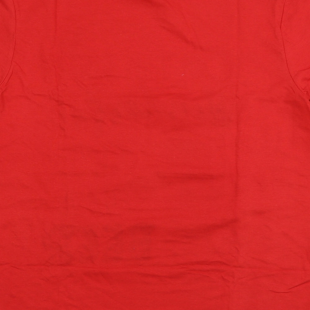 Studio Mens Red Solid Pyjama Top Size L - Christmas pyjama top